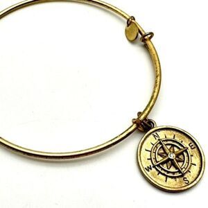 Chrysalis gold tone Compass  bracelet Bangle adjustable